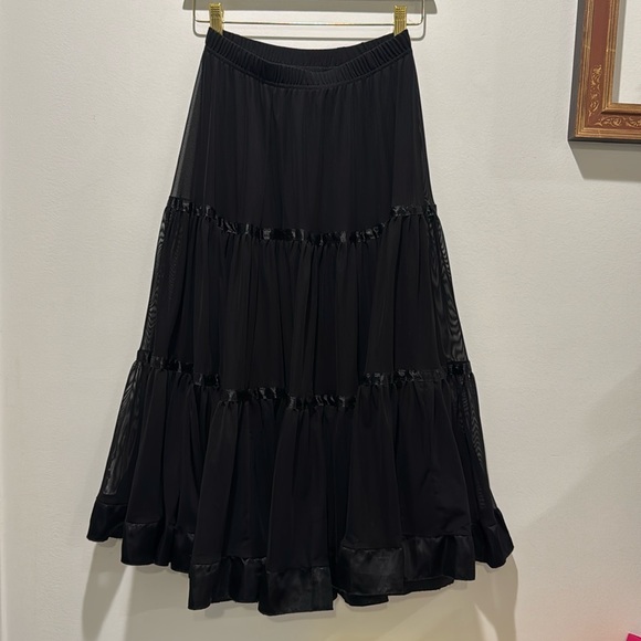 CISMARK Long Modern Flamenco Waltz Standard Ballroom Dance Fancy Training Skirt - Picture 5 of 10